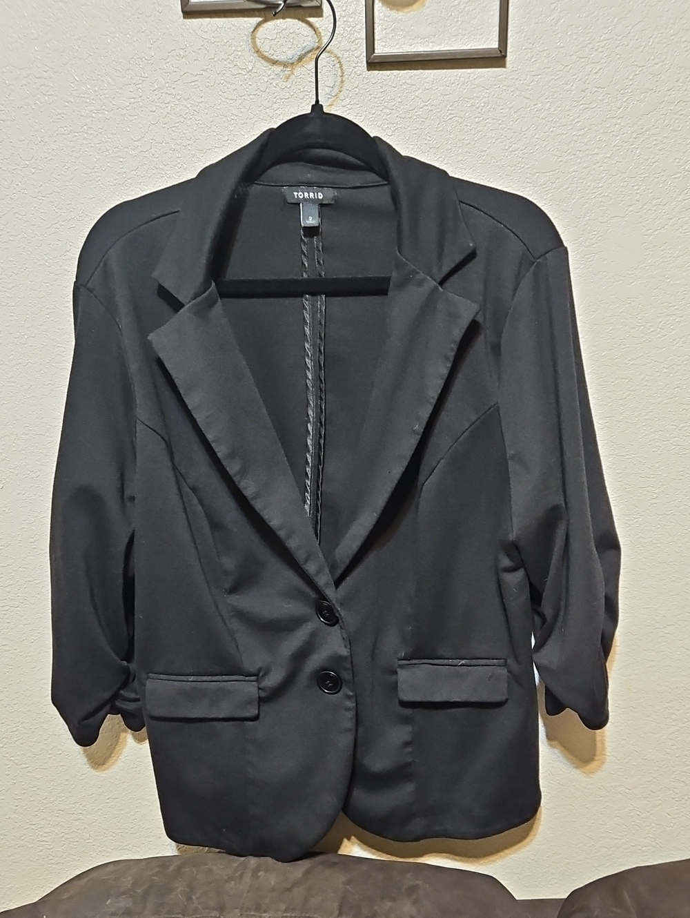 torrid Black Tailored Two-Button Blazer